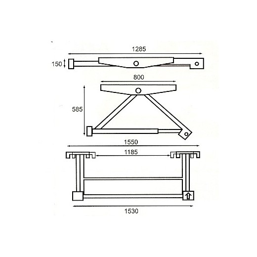 Oprijbrug mechanisch 900 KG