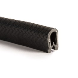 Brandstofslang rubber met omvlechting 6.0 mm  - 1 meter