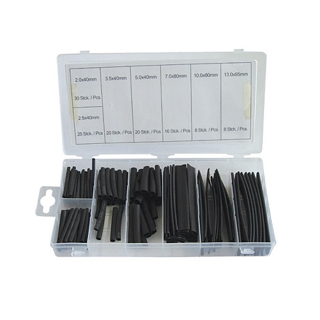 Assortiment krimpkousen zwart 127 delig