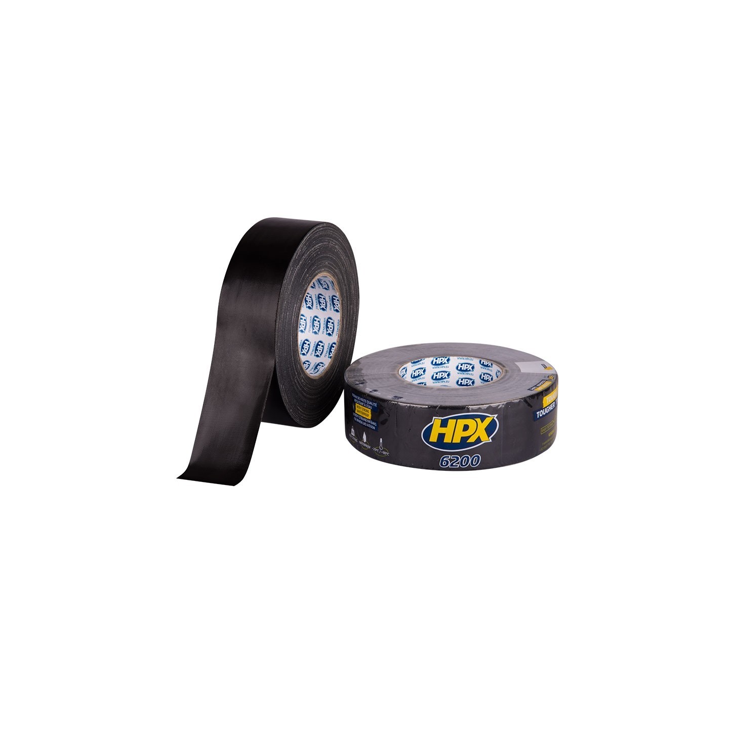 HPX 6200 Pantsertape - duct tape zwart - 48 mm x 25 meter