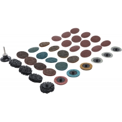Quick-lock schuur en polijstset 35 delig
