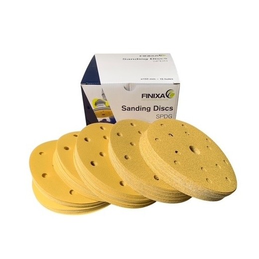 Schuurschijven Geel ø150mm 15 gaten - Finixa