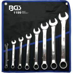 Withworth ring/steeksleutel set 8-delig INCH maten