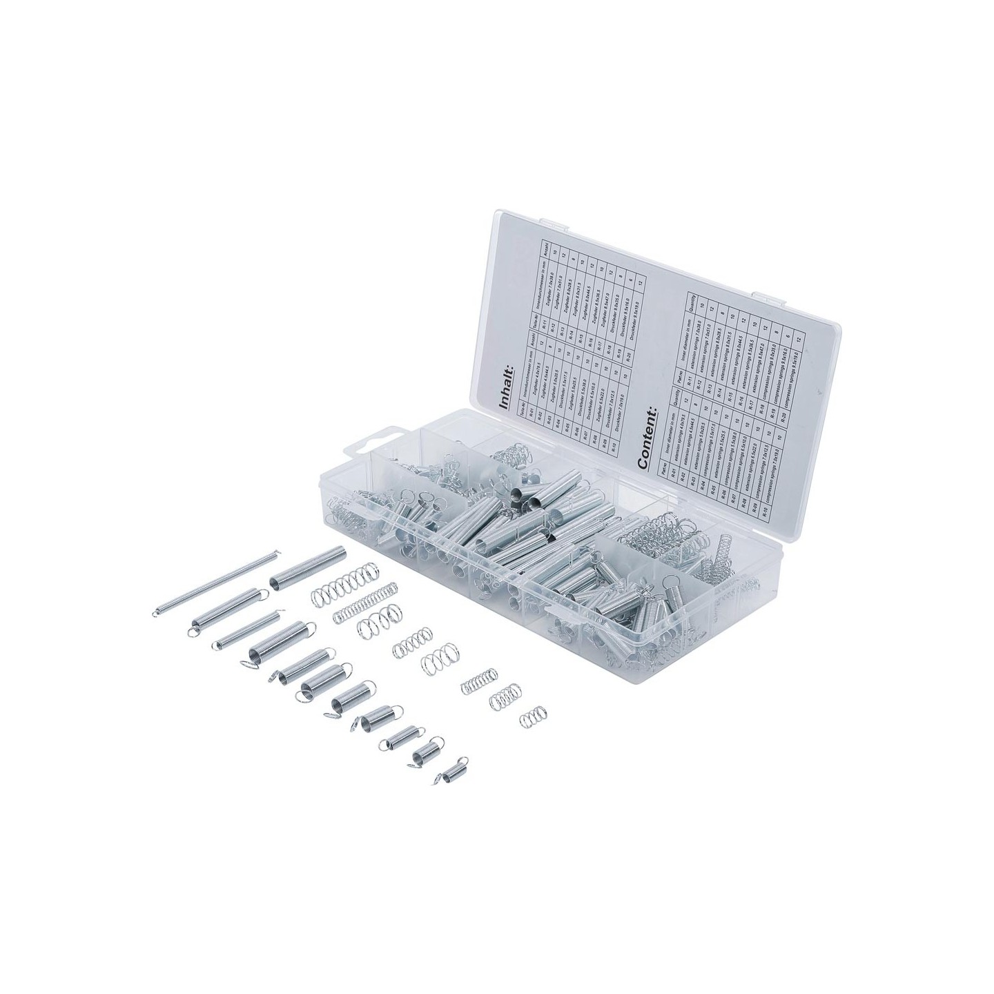 Assortiment duw en trekveren 200 stuks