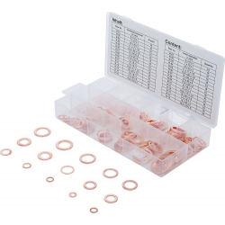 Assortiment koperen ringen 150-delig