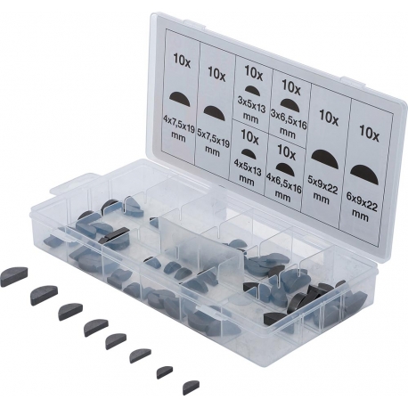 Assortiment halvemaan spieën - 80-dlg.