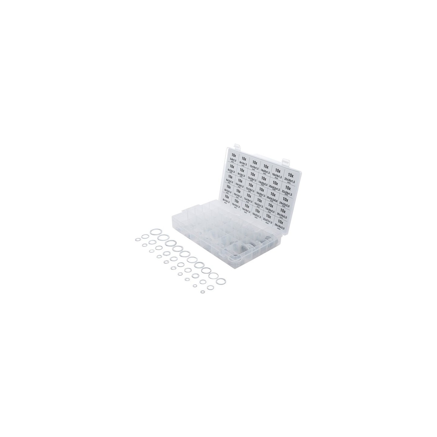 Assortiment Aluminium ringen 300 delig