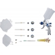 Verfspuit met 3 nozzle sets BGS 70048