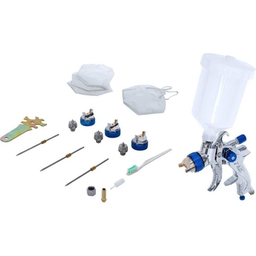 Verfspuit met 3 nozzle sets BGS 70048