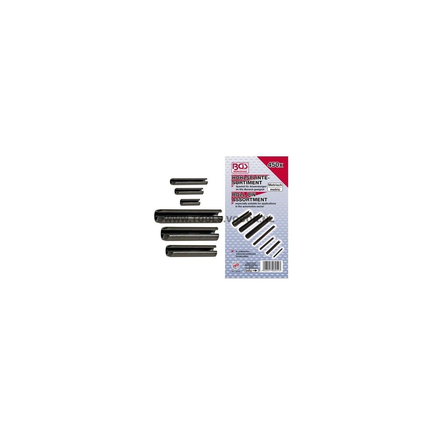 Assortiment spanstiften 450-delig