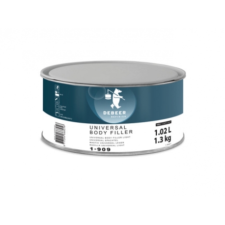 1-909 Universal Body Filler Light 1 Liter De Beer