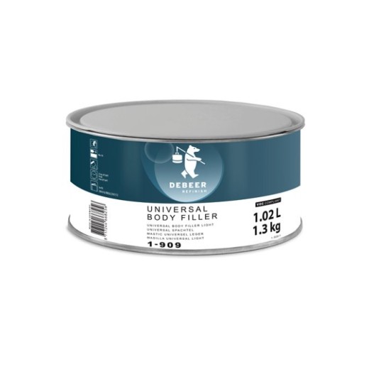 1-909 Universal Body Filler Light 1 Liter De Beer