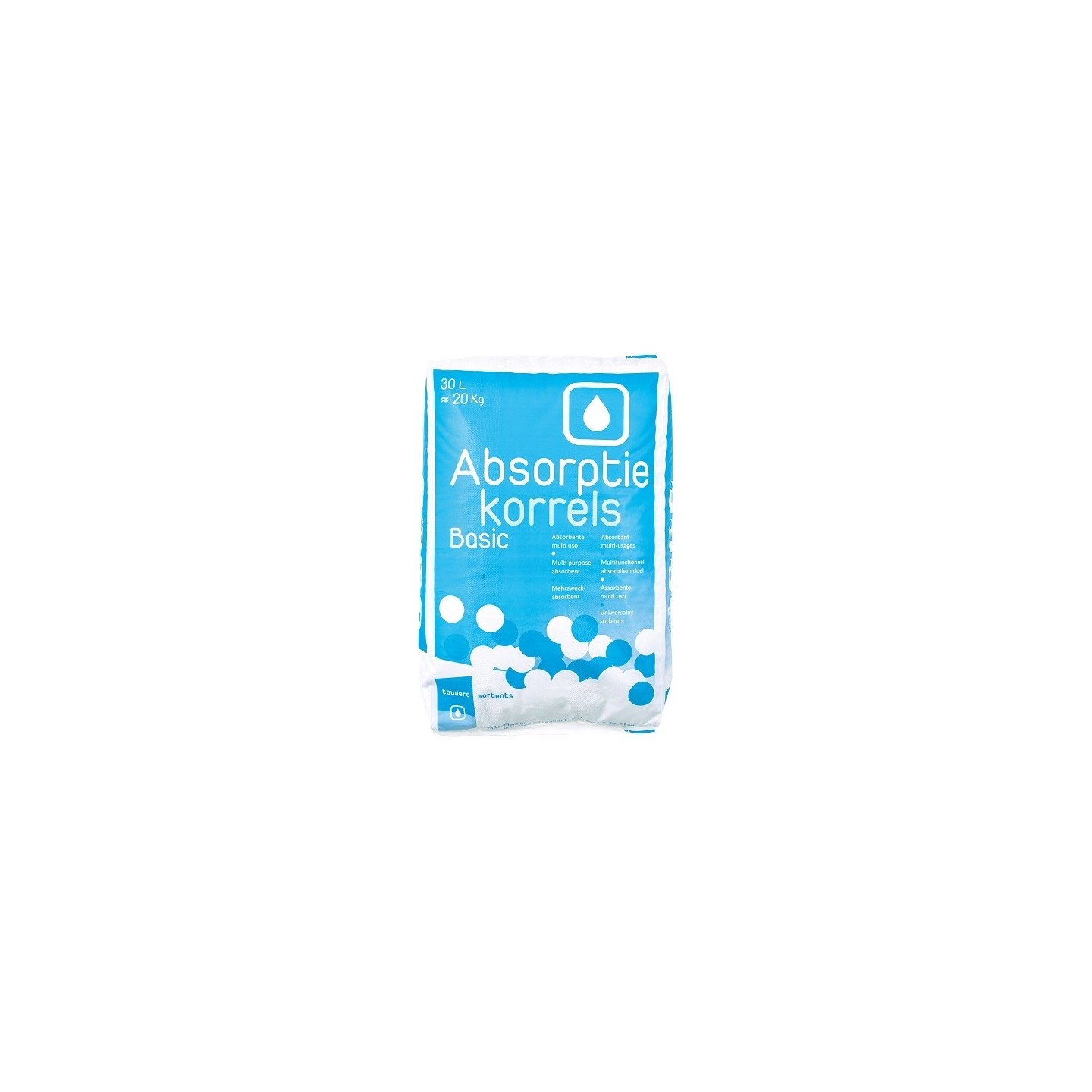 Vloerkorrels zak 20 kg, absorptiekorrels Towler