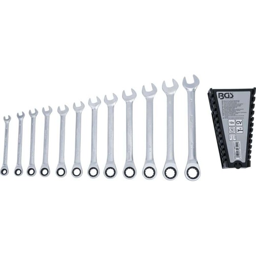 Ratelring-steeksleutel set , metrisch,  12-delig BGS 6544