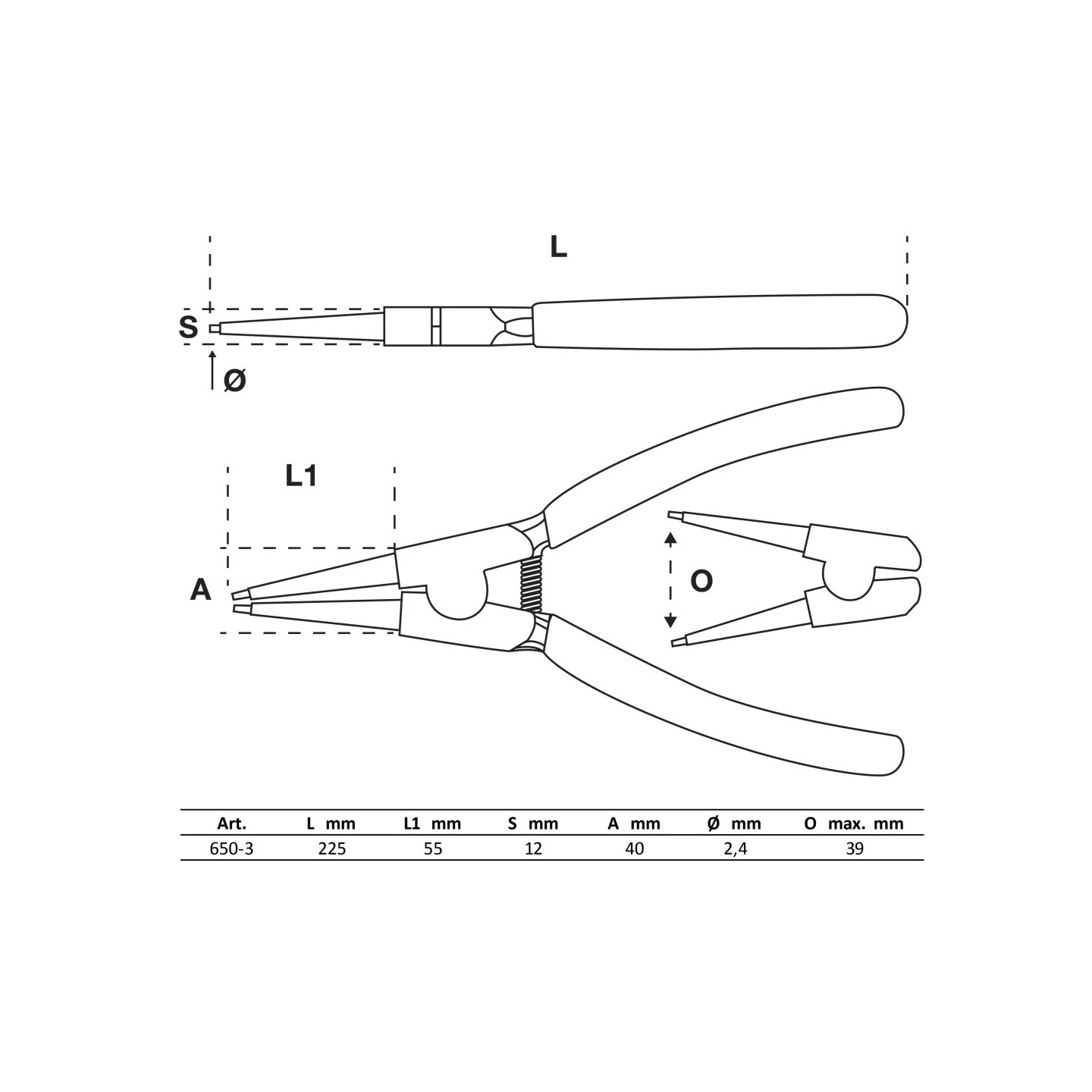 Circlip tang Uitwendig  - BGS