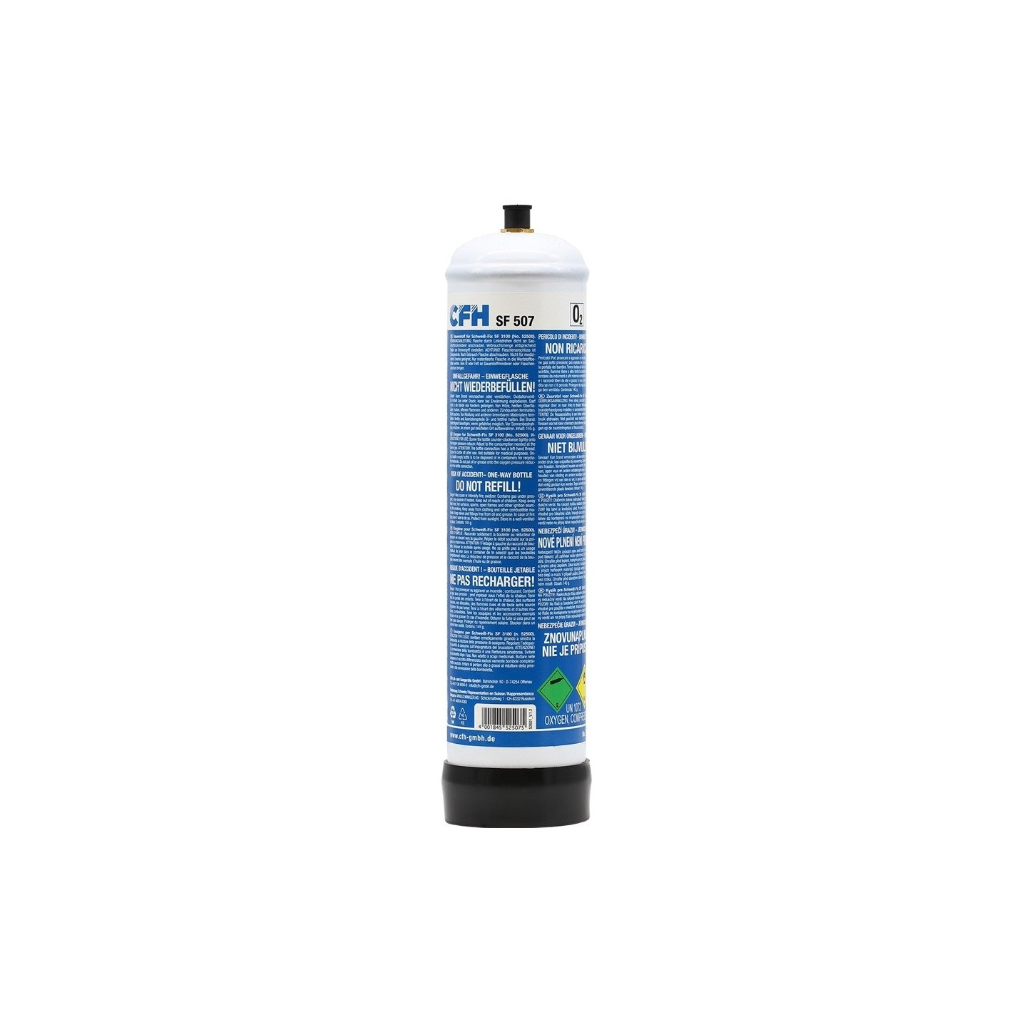 Gasbus zuurstof 1 liter CFH