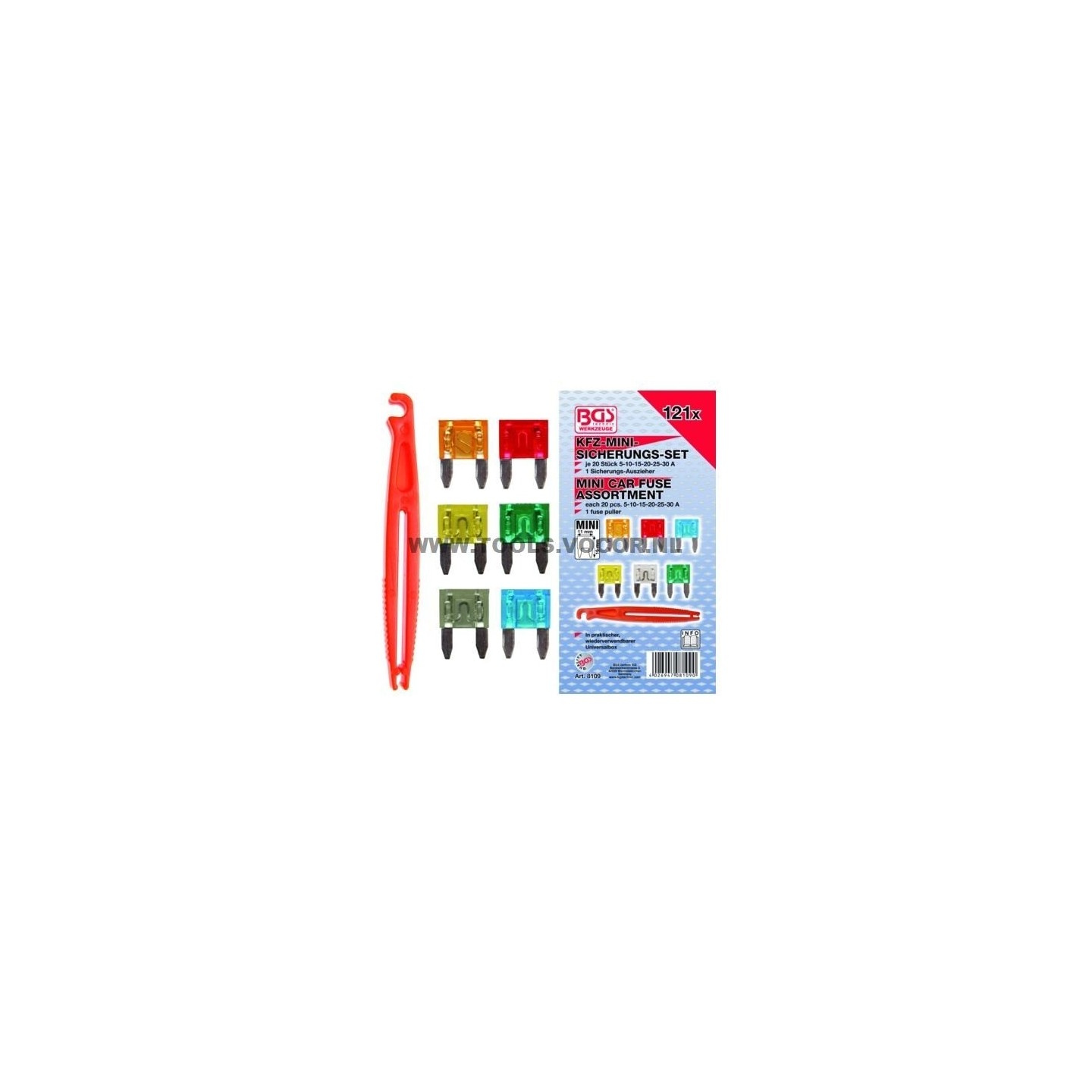 Assortiment zekeringen MINI 121-delig
