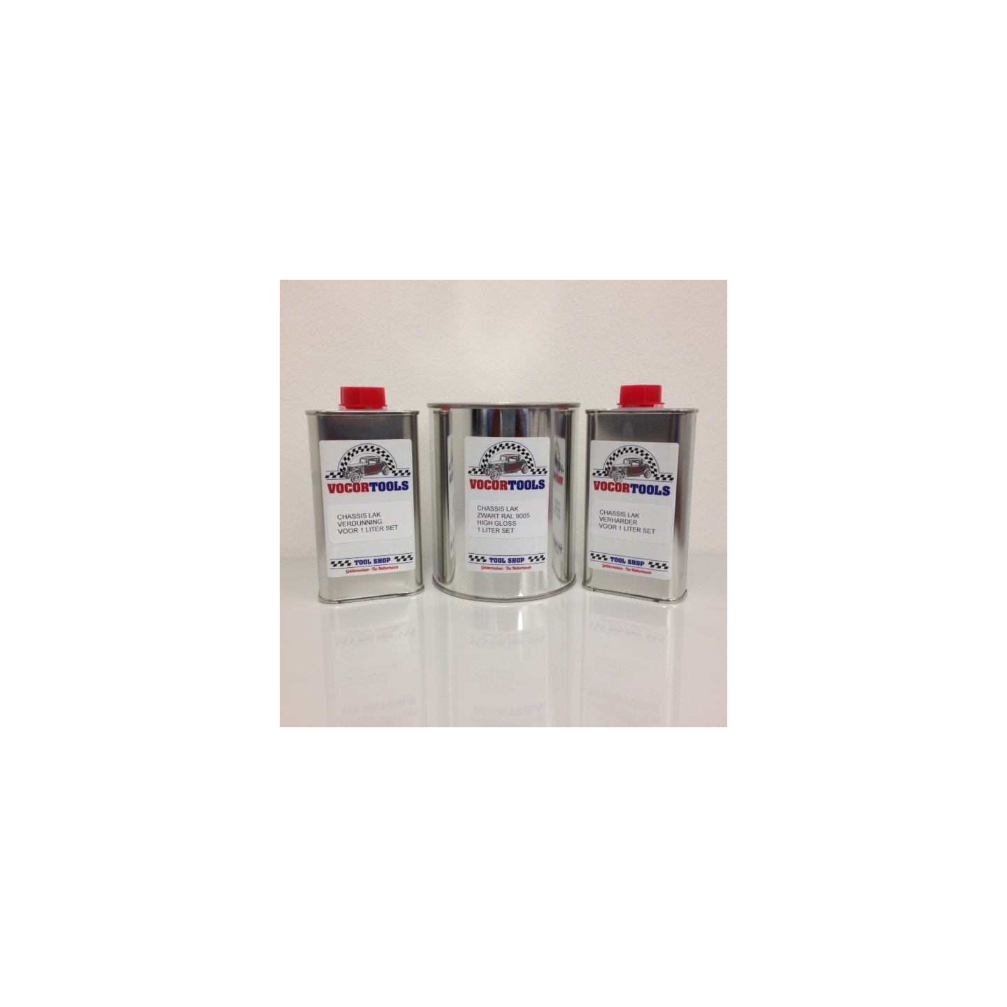 Chassislak 2K Hoogglans zwart - Set 1 liter