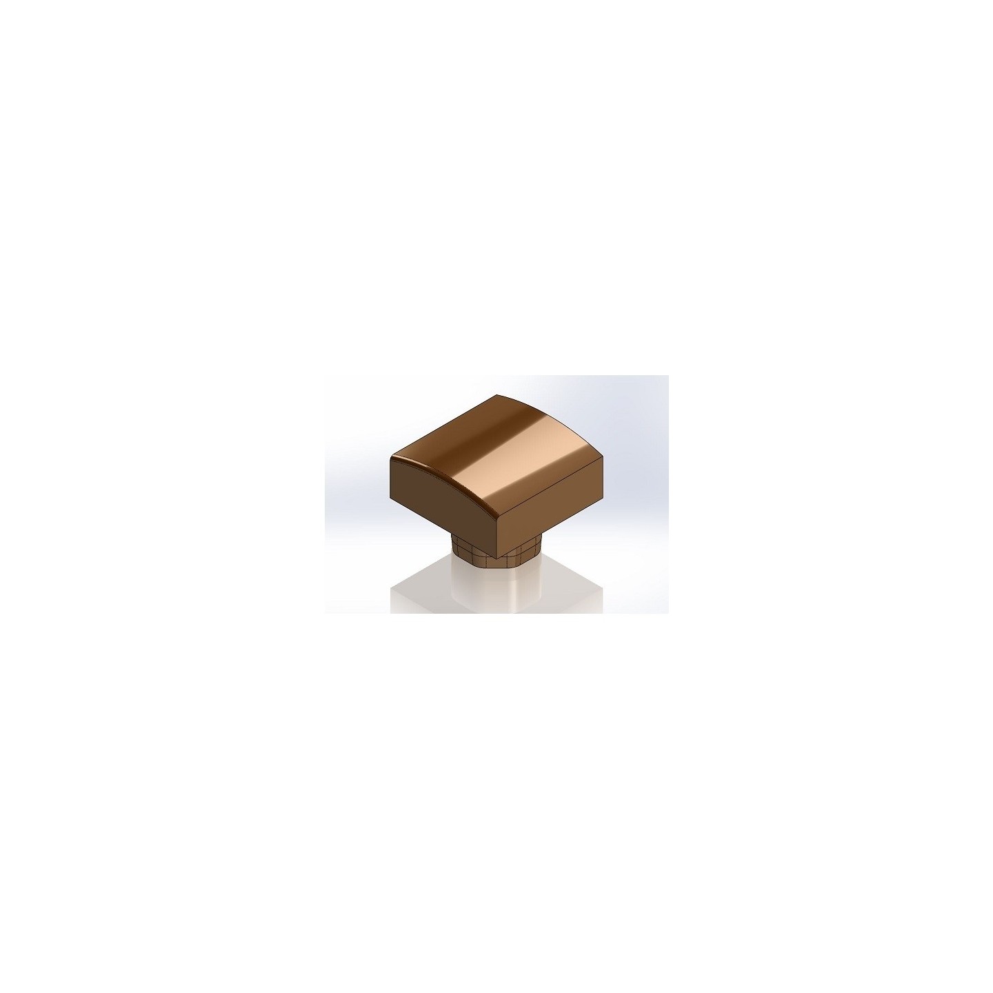 Square straight die radius 50