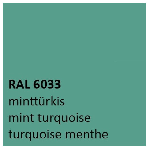 Mint turquoise RAL 6033 zijdeglans 500 gram