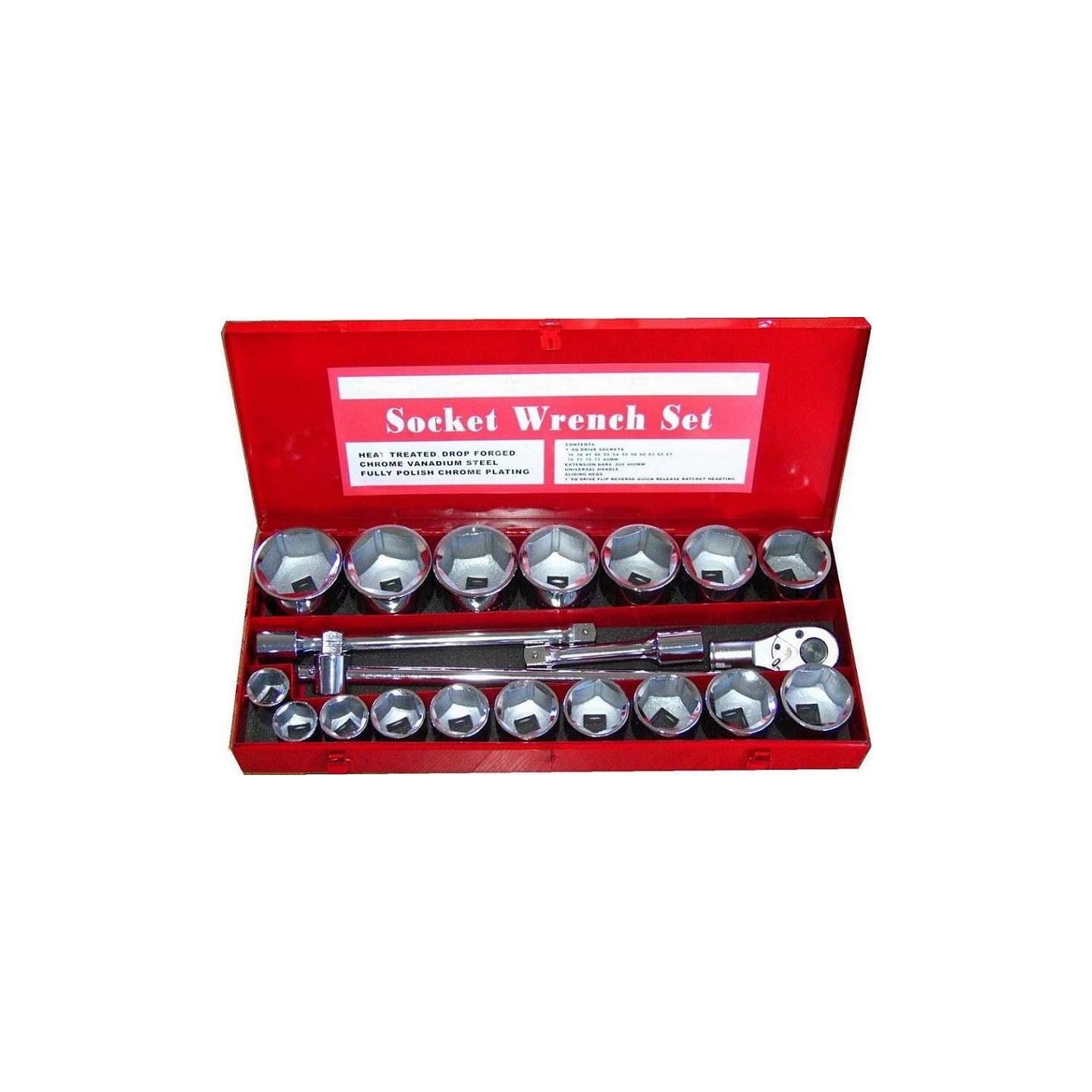Doppenset 3/4" 21-delig Engels