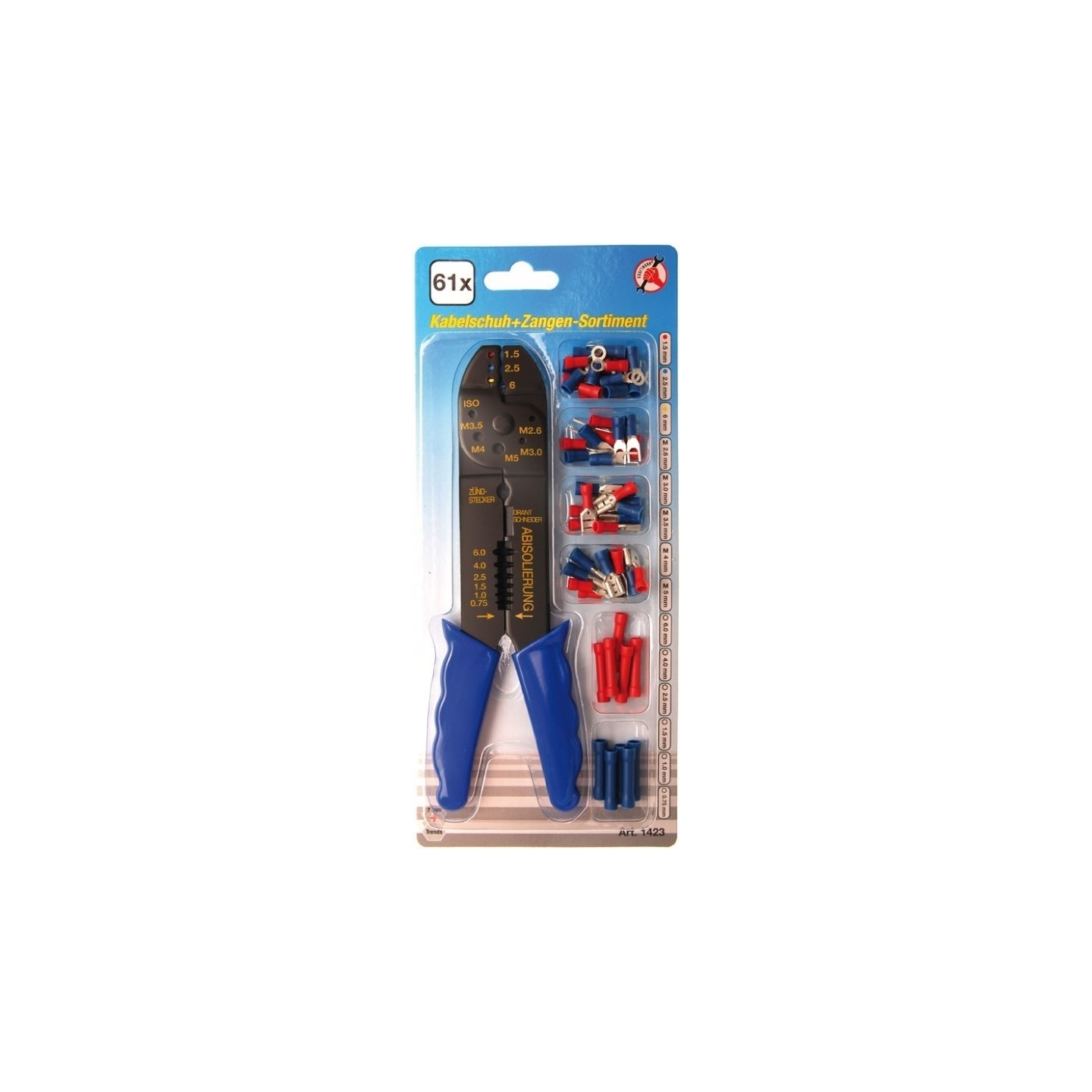 Kabelschoen assortiment (60 stuks) met tang