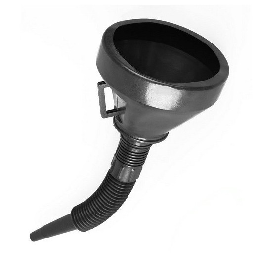 Trechter zwart 27 cm met flexibele tuit