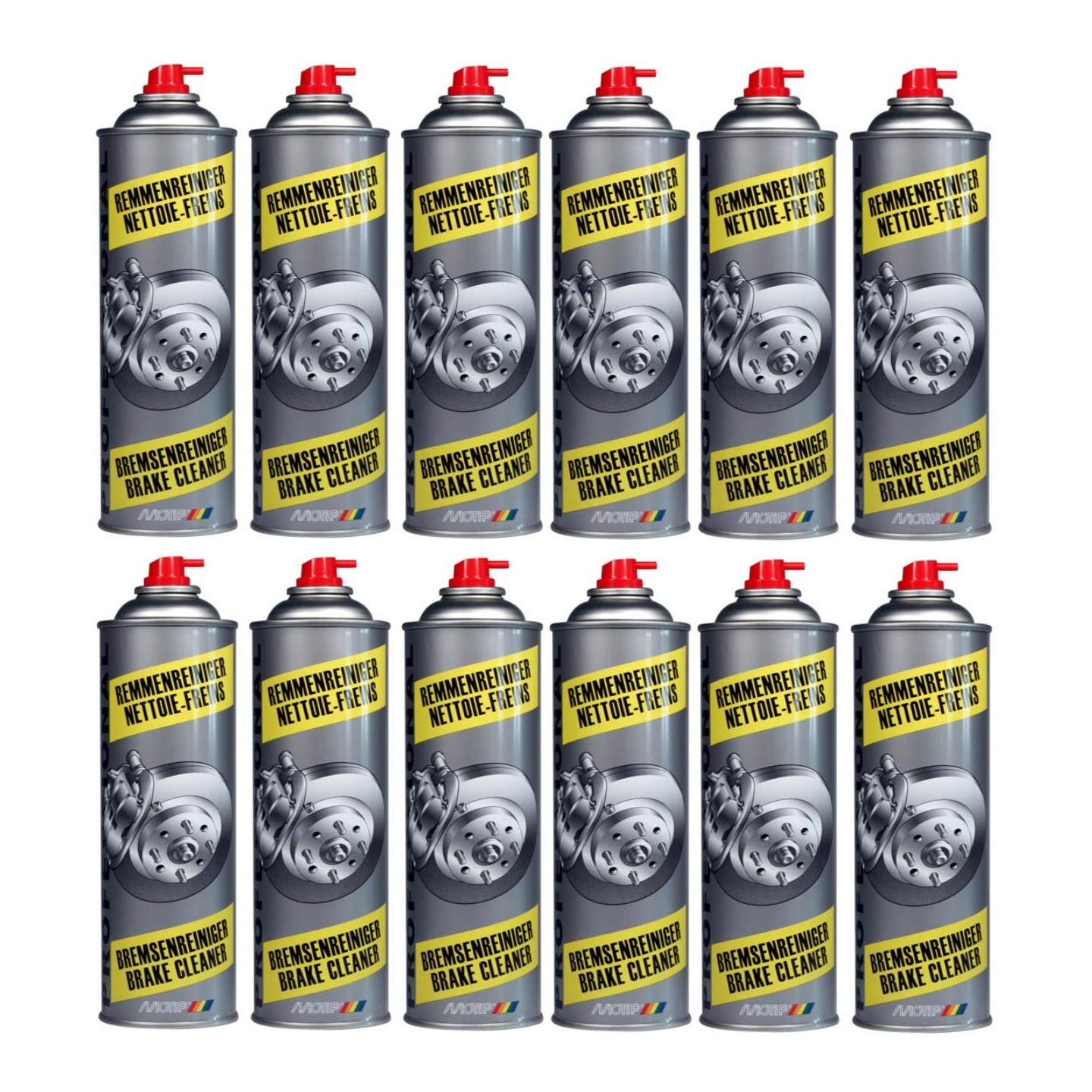 Remmenreiniger Motip spuitbus 500ML - volle doos 12 stuks