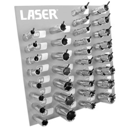 Doppenset 1/2" 10-delig LANGE UITVOERING INCH MATEN