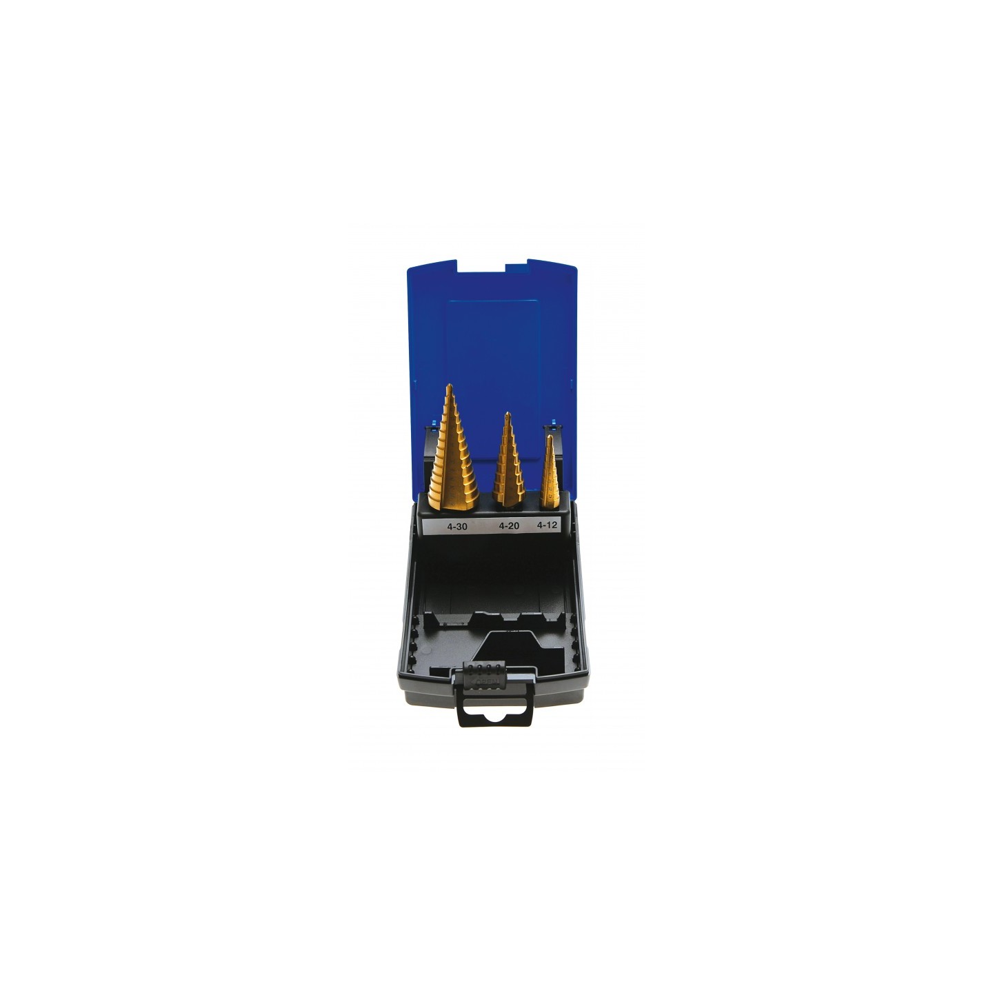 Stappenboor set 4-30mm titanium gecoat 3-delig