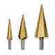 Stappenboor set 4-30mm titanium gecoat 3-delig