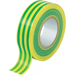 Isolatietape - PVC Tape, groen/geel 19mm x 20M