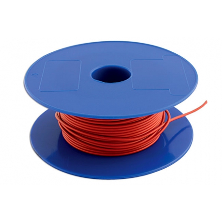 Draad 1mm2 rood PVC - haspel 50 meter