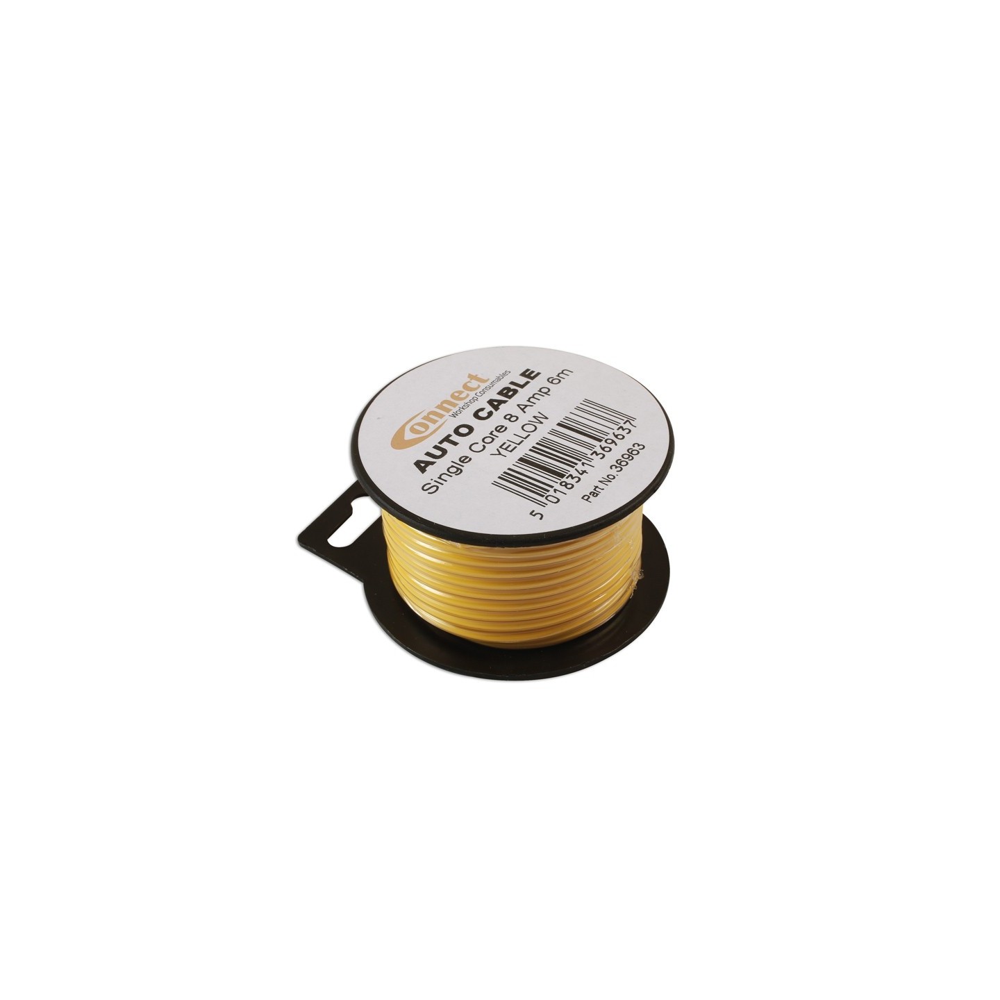 Draad 1mm2 geel PVC - mini haspel 6 meter