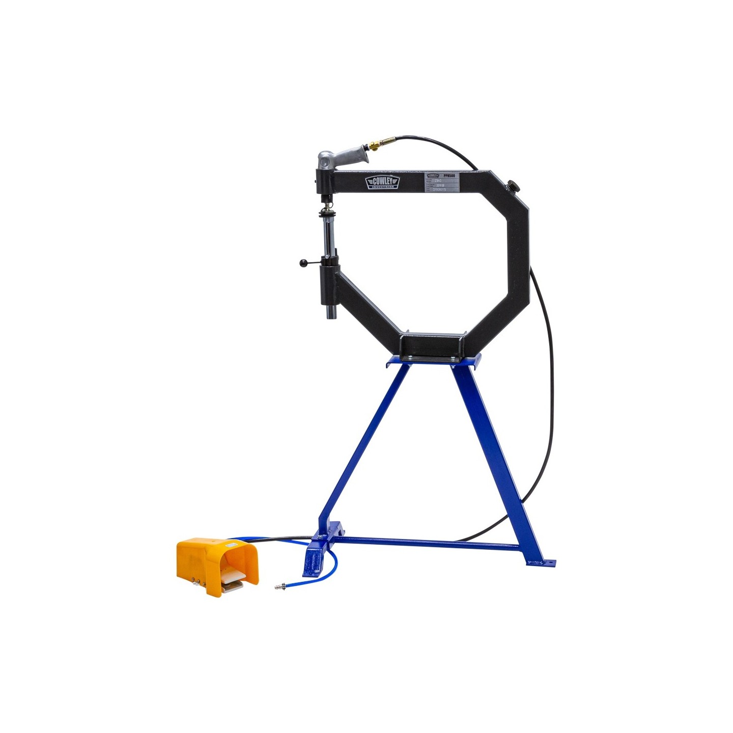Pneumatische hamer / planeerhamer / planishing hammer met onderstel