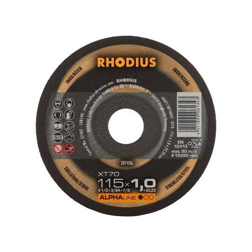 Vlakke doorslijpschijf diam. 115x1mm  Rhodius