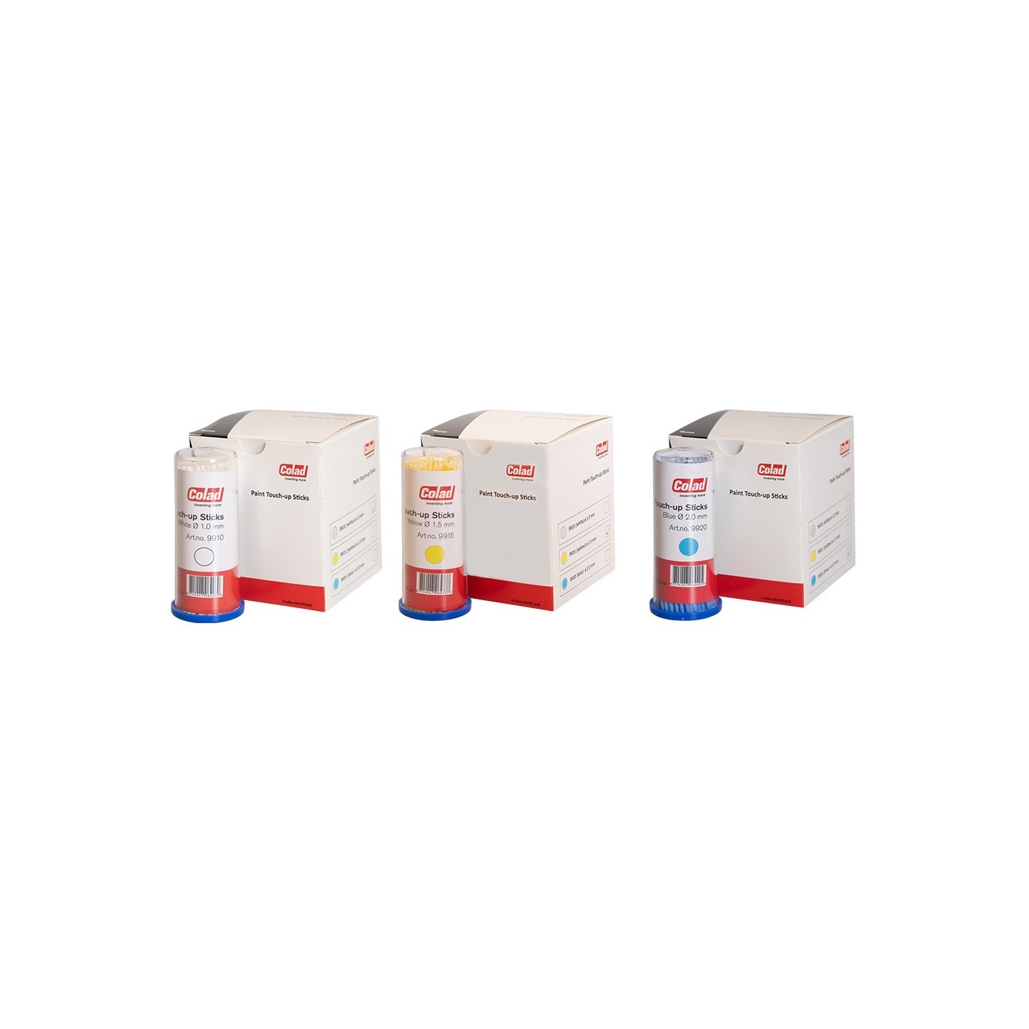 Retoucheertips / Micro aantipstaafjes geel 1.5mm