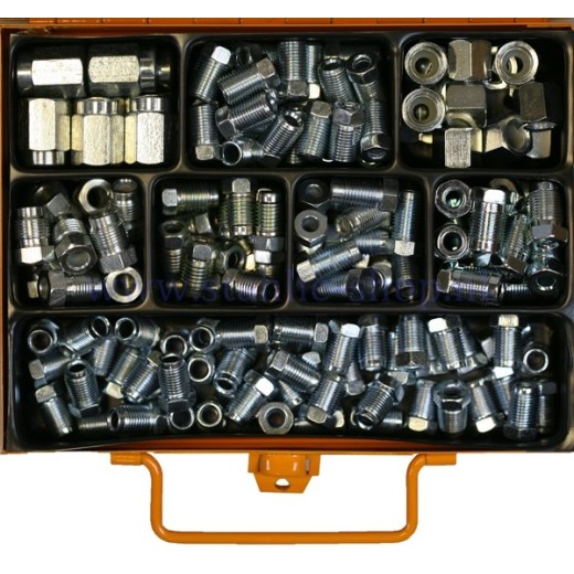 Assortiment remleiding nippels 165 delig