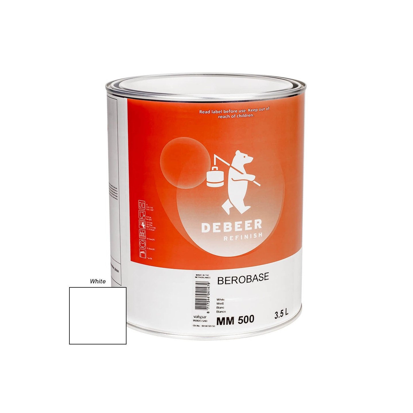 MM500 Wit 3.5 Liter Mengkleur BeroBase 500 Series