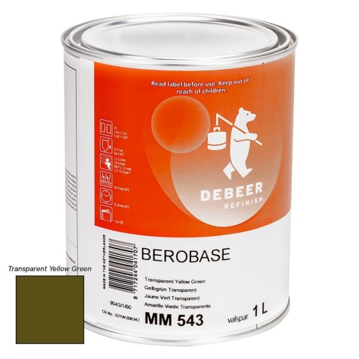 MM543 Transparent Yellow Green 1 Liter Mengkleur BeroBase 500 Series