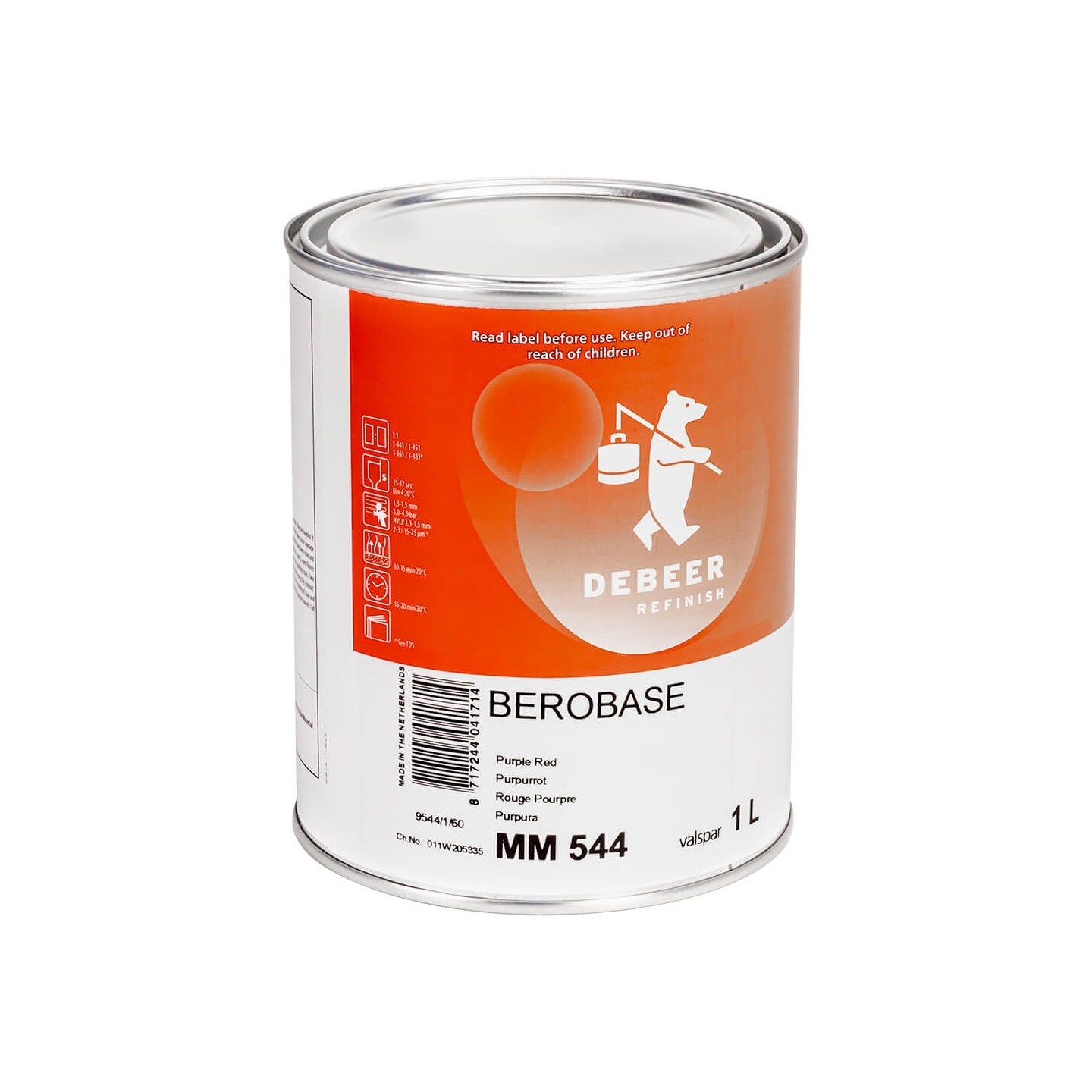 MM544 Purple Red 1 Liter Mengkleur BeroBase 500 Series