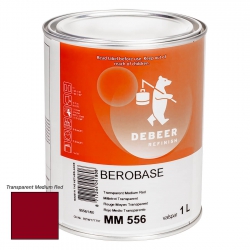 MM556 Transparent Medium Red 1 Liter Mengkleur BeroBase 500 Series