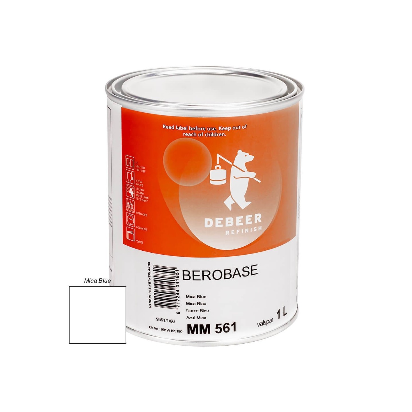 MM561 Mica Blue 1 Liter Mengkleur BeroBase 500 Series