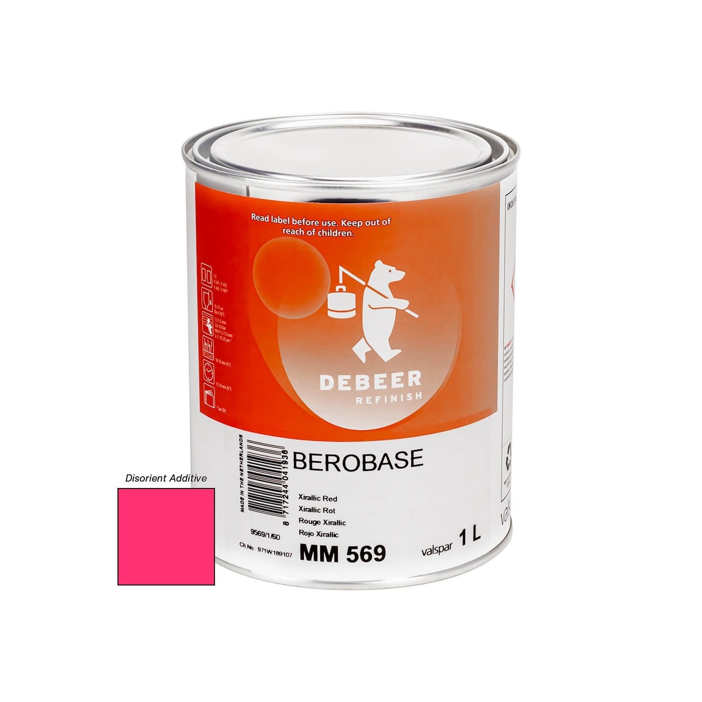 MM569 Xirallic Red 1 Liter Mengkleur BeroBase 500 Series