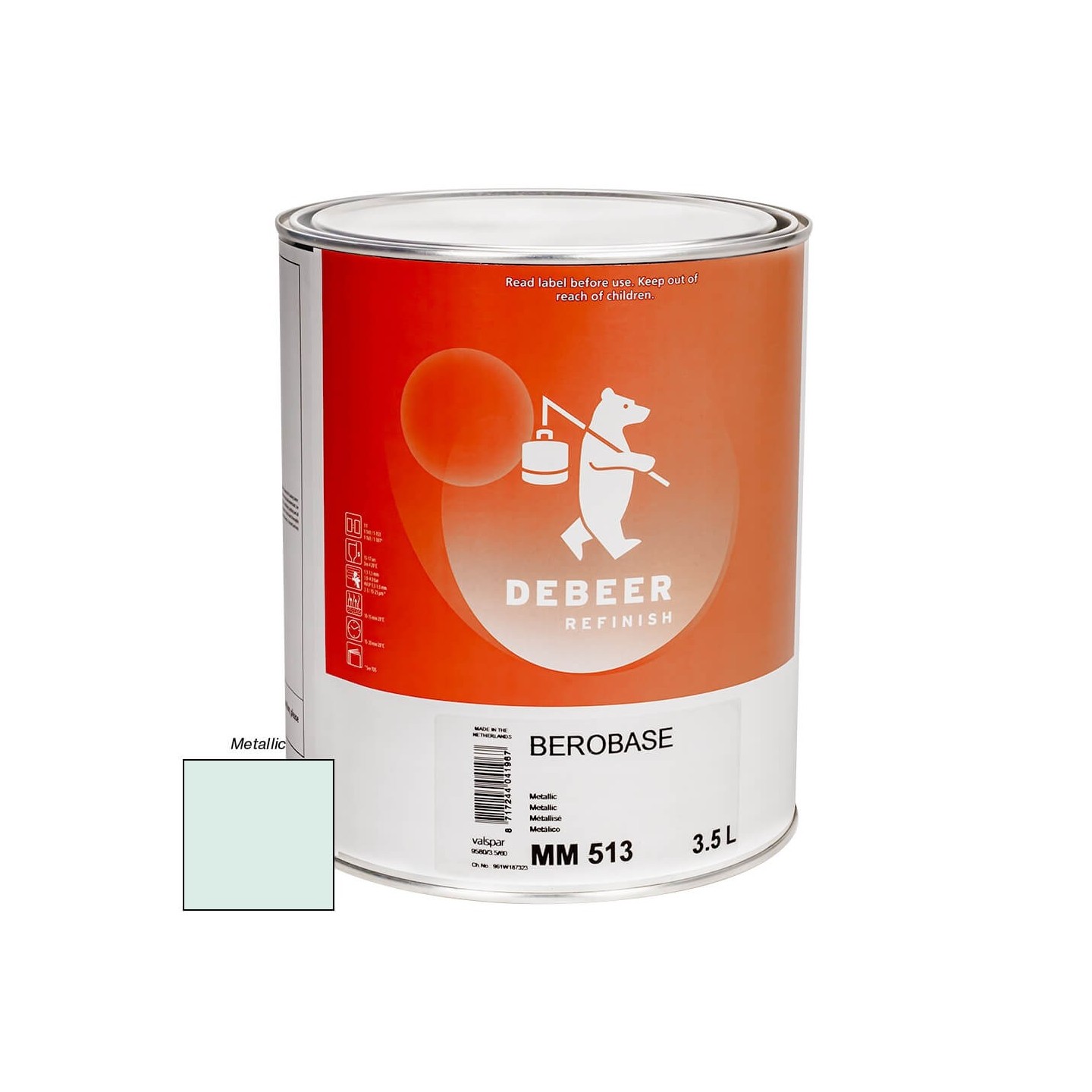 MM513 Metallic 3.5 Liter mengkleur BeroBase 500 Series