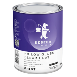 HS Low gloss Clear Coat - 1 liter - 8-407 De Beer