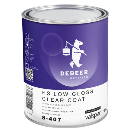 HS Low gloss Clear Coat - 1 liter - 8-407 De Beer