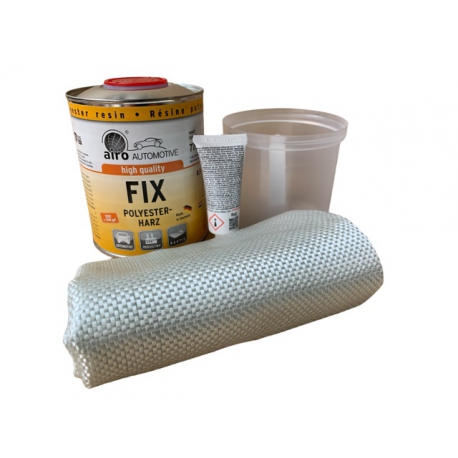 Airo 800 gram FIX Polyester reparatie set met verharder en glasmat