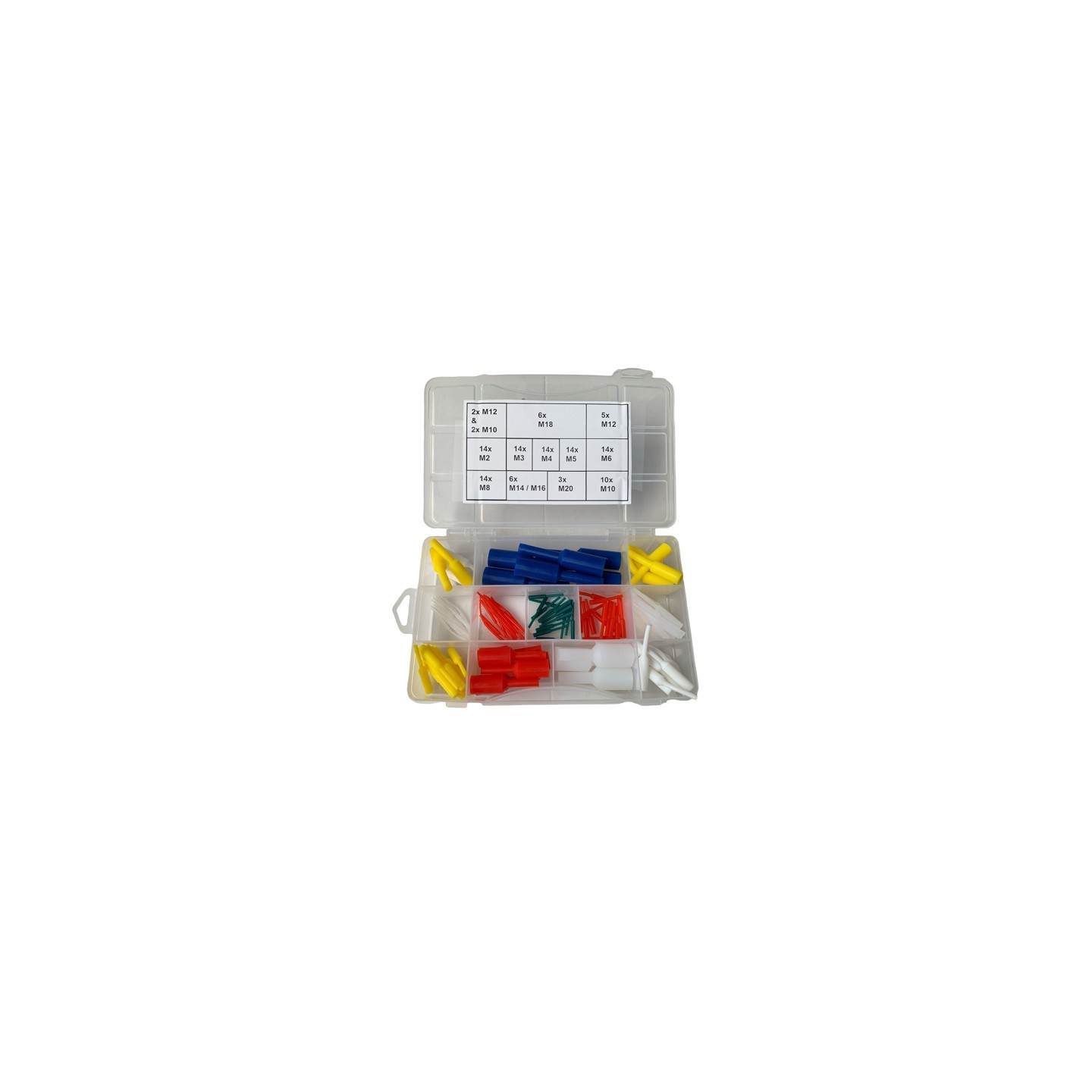 Assortiment siliconen pluggen 126-delig