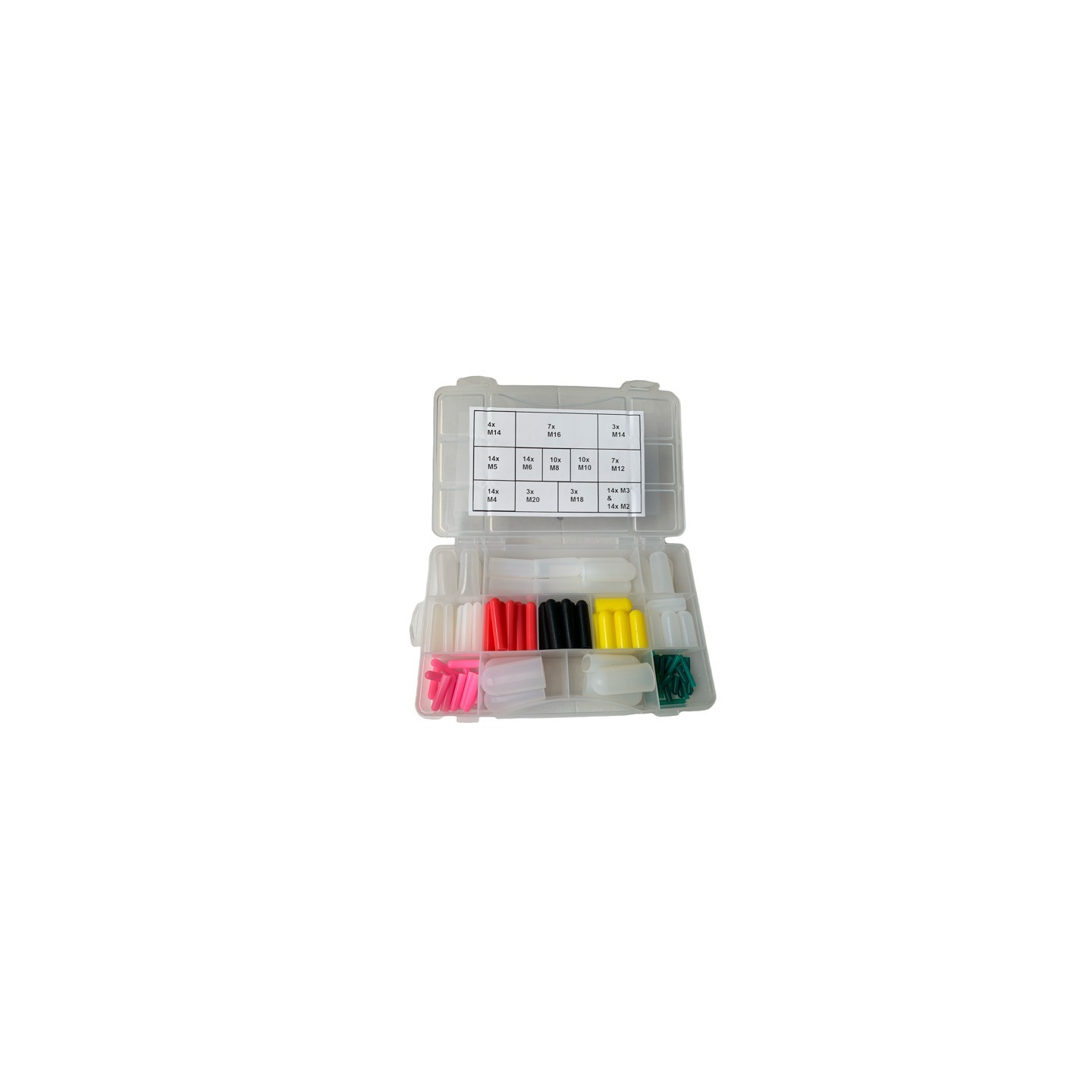 Assortiment siliconen kappen 117-delig